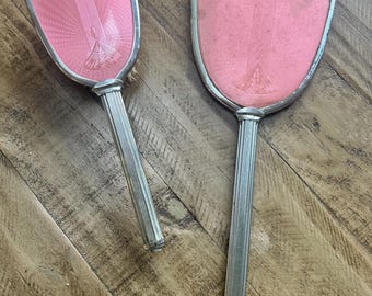 Vintage 2 Piece  Vanity Set, Mirror and Brush