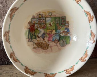 Vintage Royal Doulton Bunnykins Ceral/Desert Bowl