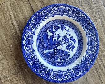 Vintage Old Willow’ English Ironstone Side Plate  - 17.5cm Diameter