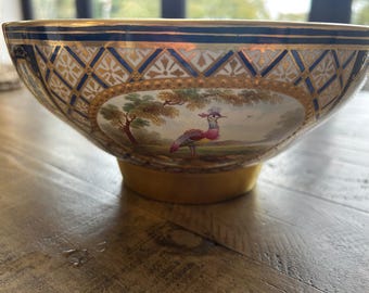 Antique Aynsley Lustre Bowl: 1920s Gold Framed Pictures, 23.5cm
