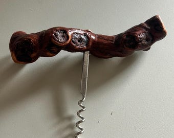 Vintage Grape Vine Root Wood Corkscrew