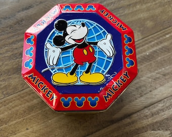 Vintage Disney Micky Mouse Sweet Tin made by Nestle Rowntree in the UK