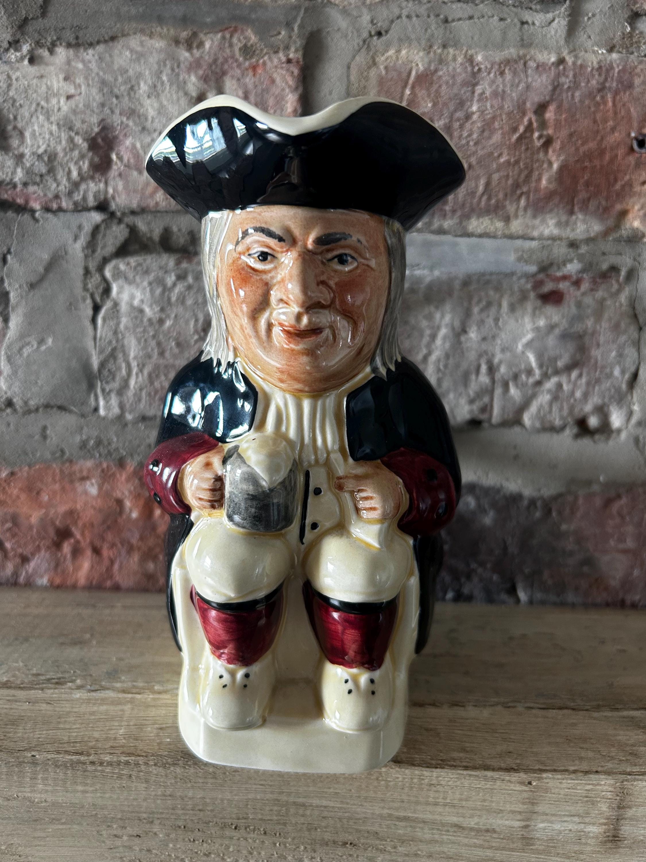 Vintage L/S Philpot Hand Painted Toby Jug by Tony Wood Pottery