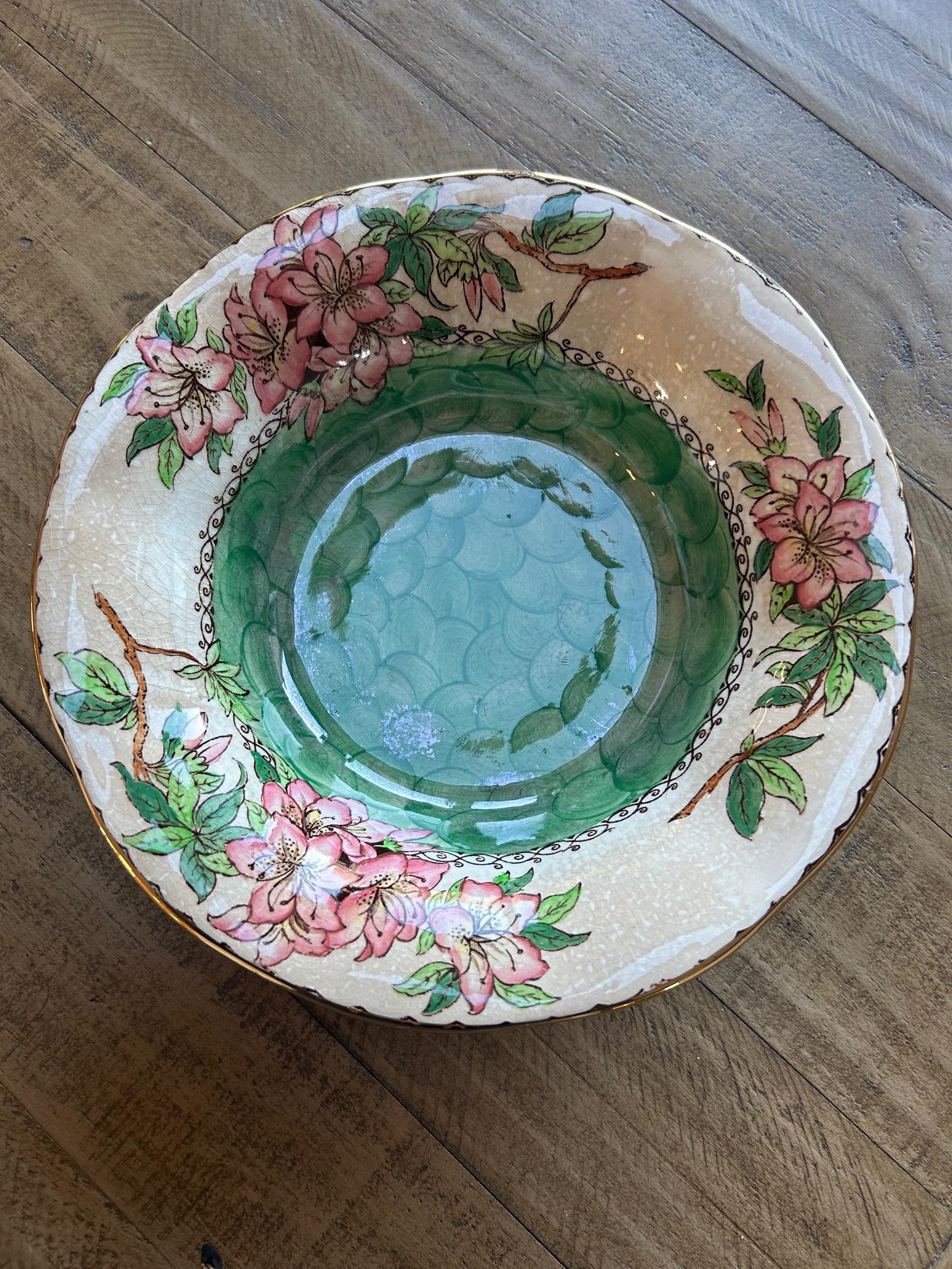 Vintage Newcastle Maling Pottery Bowl 1930s Lustre Ware Dish With