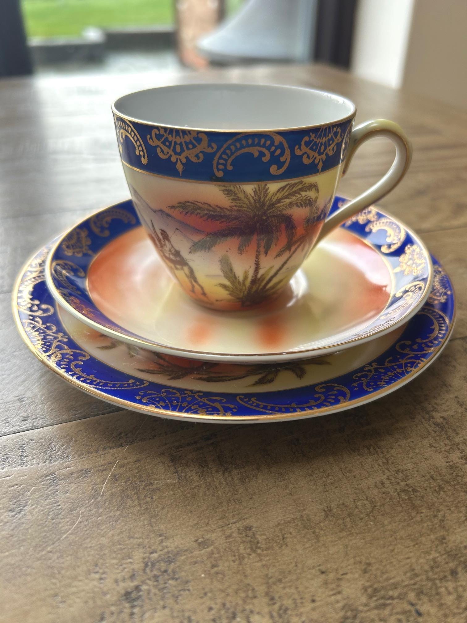 チェコスロバキア VICTORIA China ヴィンテージ カップ ＆ ソーサー 食器 ヴィクトリア 陶器 コーヒーカップ ビンテージ モダン 93141 アンティーク愛好家必見！VICTORIAのカップ＆ソーサーセット