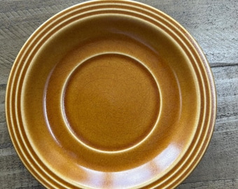 Vintage Hornsea Bronte Saucers, Saffron Brown Tea Plates