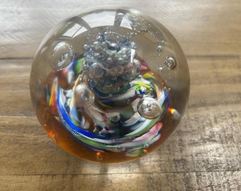Caithness Myriad Glass Briefbeschwerer Circa 1970