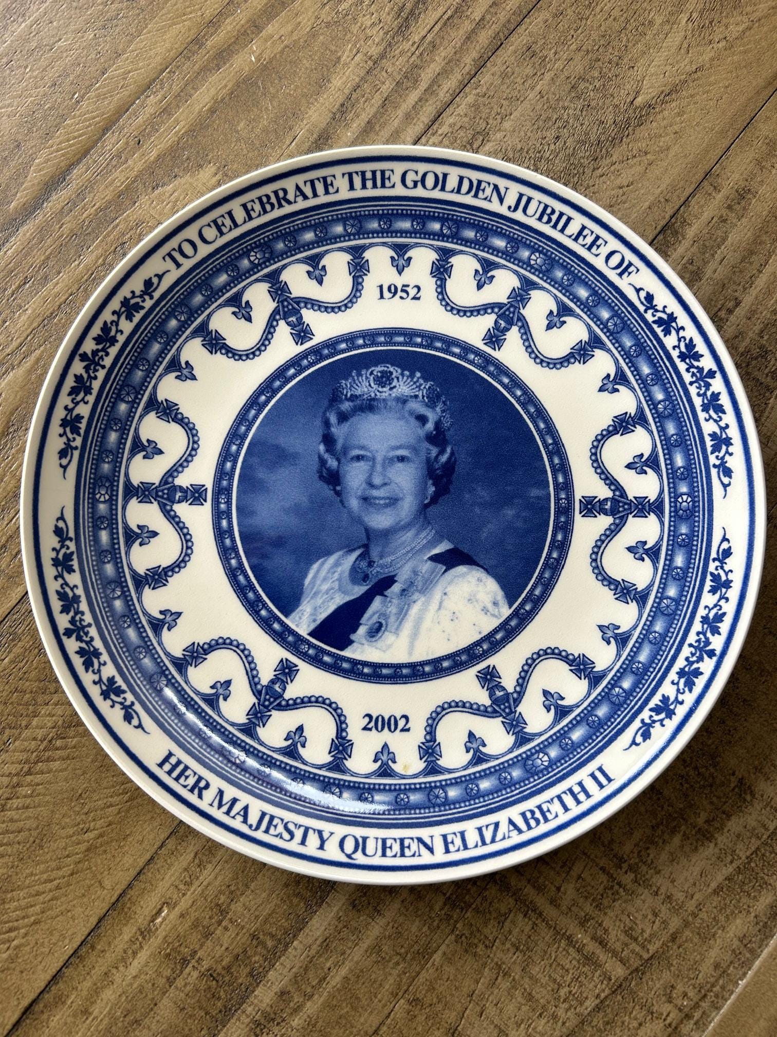 Queen Elizabeth Golden Jubilee Wedgwood Plate: 2002 Collector's