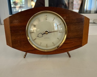 Vintage Westclox Scotland  mantel clock oval mechanical spring movement c1950s 60s