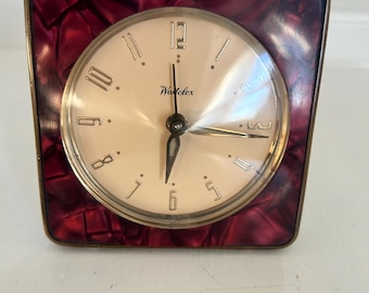 1960's WESTCLOX Benita MechanicalWind-Up Alarm Clock with Mother-of-Pearl Spares or Repair
