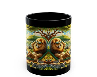 Chill Vibes Lion Mug | Perfect for Animal Lovers, Gifts for Friends, Coffee Lovers, Home Decor, and Safari Themes