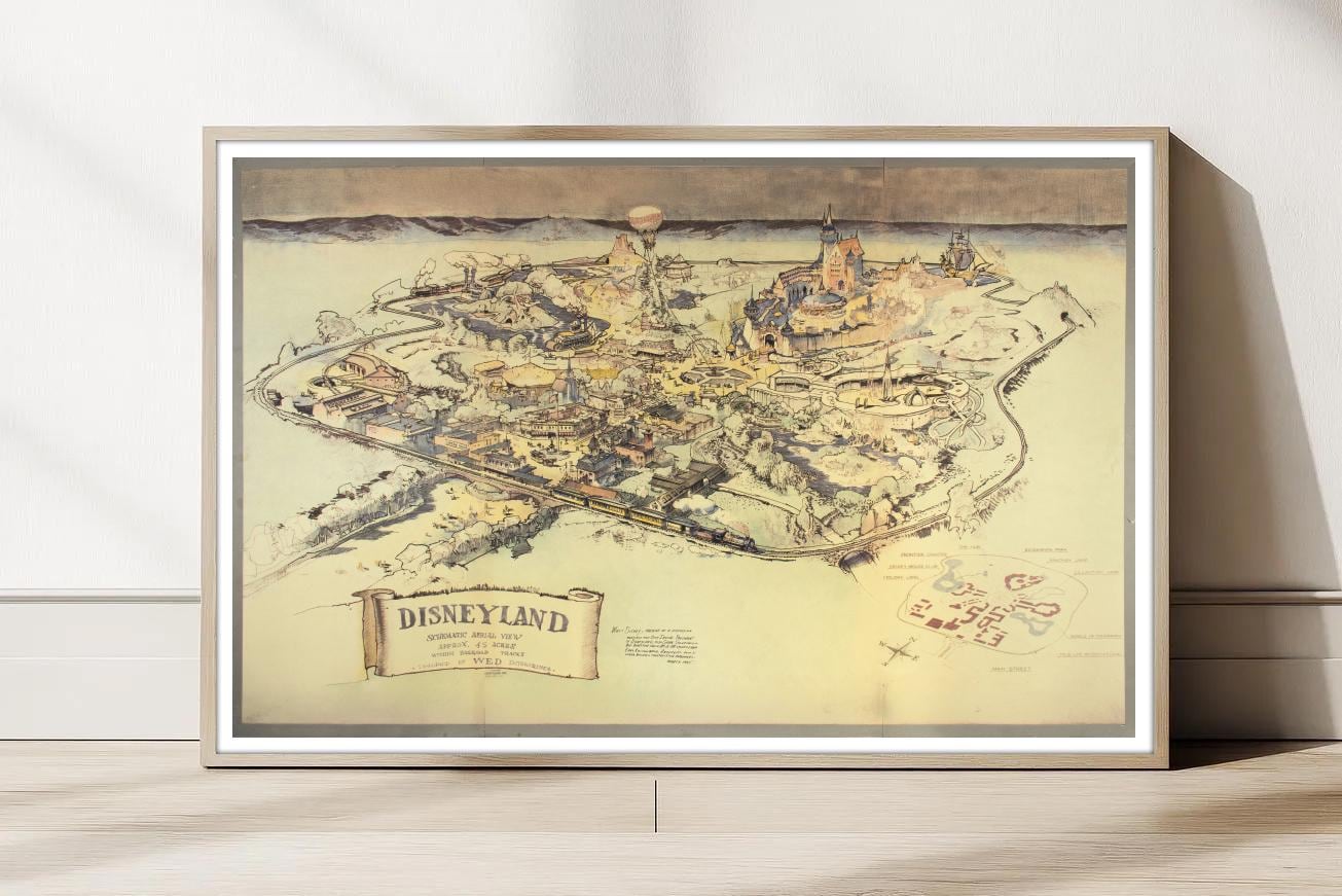 Walt Disneyworld Vintage Map Poster - Etsy