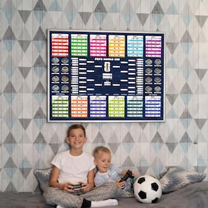FIFA World Cup 2026 Wall Chart Poster - Printable Soccer Tournament Bracket - All Matches and Groups - CEST & ET Times - Easy to print image 7