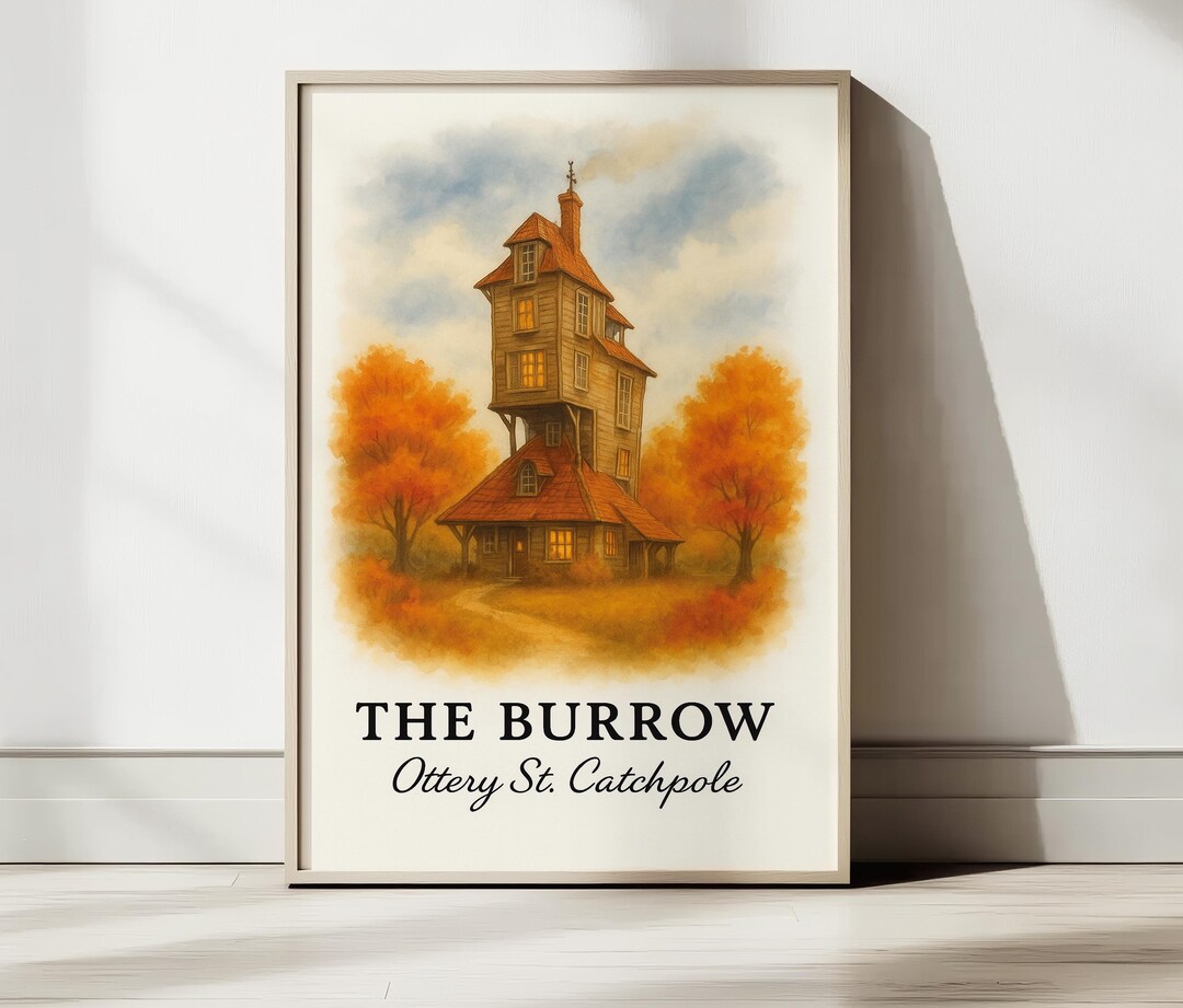 The Burrow Poster – Magical Harry Potter Inspired Wall Art Print - Etsy