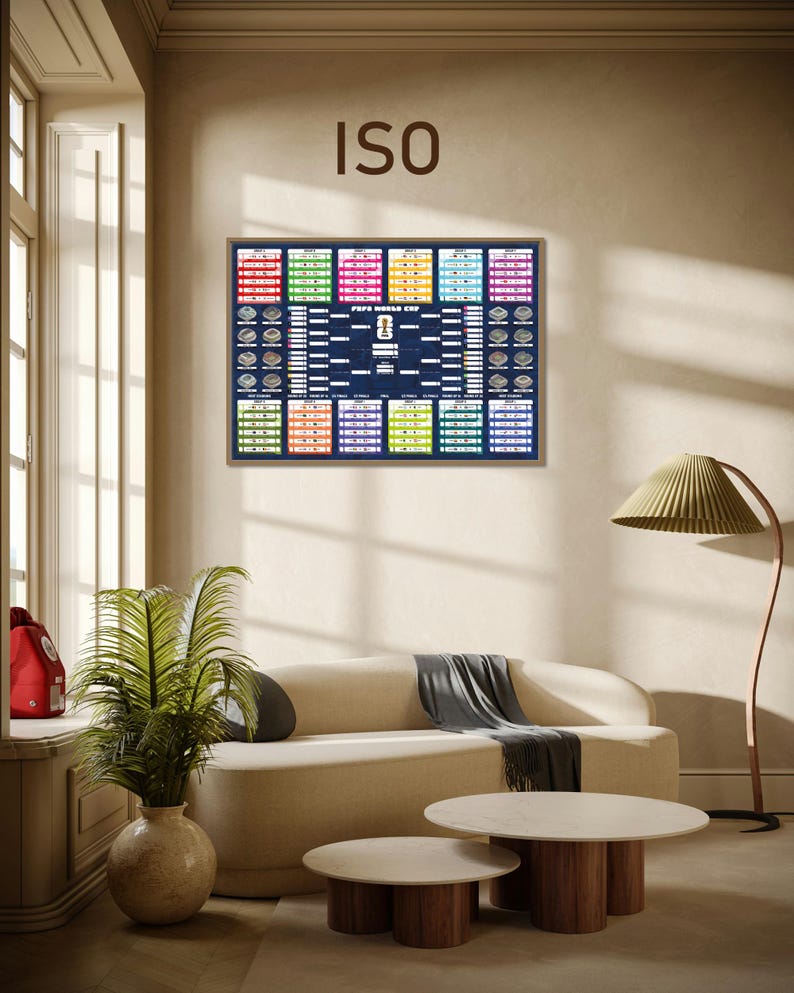 FIFA World Cup 2026 Wall Chart Poster - Printable Soccer Tournament Bracket - All Matches and Groups - CEST & ET Times - Easy to print image 10