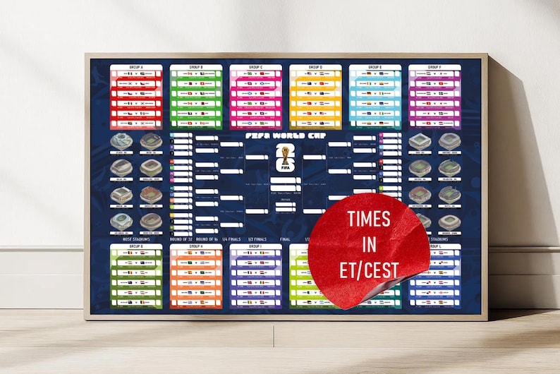 FIFA World Cup 2026 Wall Chart Poster - LARGE SIZE for A0 or Larger ...