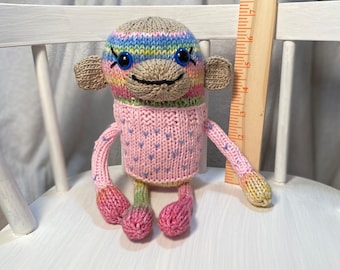 Monkey Monster- Hand Knit Plush Critter Doll Toy *FREE SHIPPING