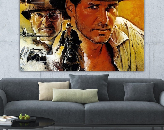 Indiana Jones Canvas Print: The Last Crusade - Handmade in Italy