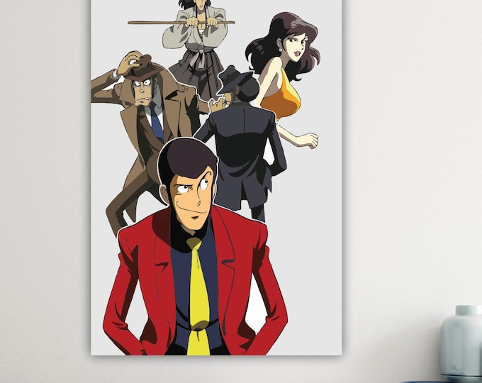 Lupin III Anime Canvas Art – Vintage Geek Home Decor