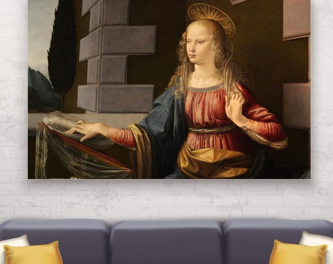 Da Vinci Virgin Canvas Print: Classical Art Reproduction, Ready to Hang or Rolled Canvas