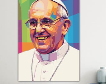 Pope Francesco, Canvas Art Print: Reproduction on Canvas Ready to Hang