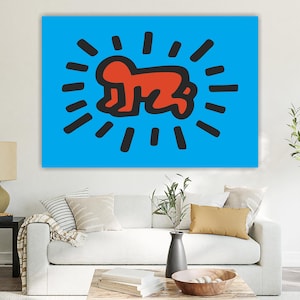 Poster o quadro Keith Haring, Riproduzione artistica, Baby. Stampa da appendere, idea regalo, decorazione murale da parete casa ufficio