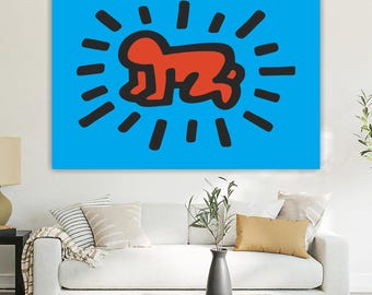 Keith Haring "Baby" Canvas Print: Pop Art Reproduction, Ready to Hang or Rolled Canvas