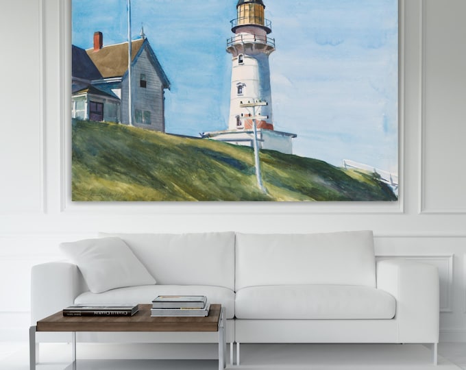 Edward Hopper Lighthouse Canvas Print: Art Reproduction, Ready to Hang or Rolled Canvas