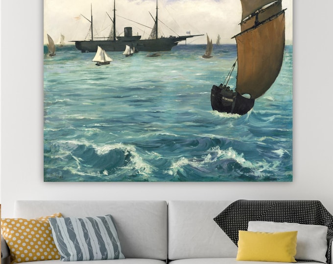Edouard Manet Ships Canvas Print: Art Reproduction, Ready to Hang or Rolled Canvas
