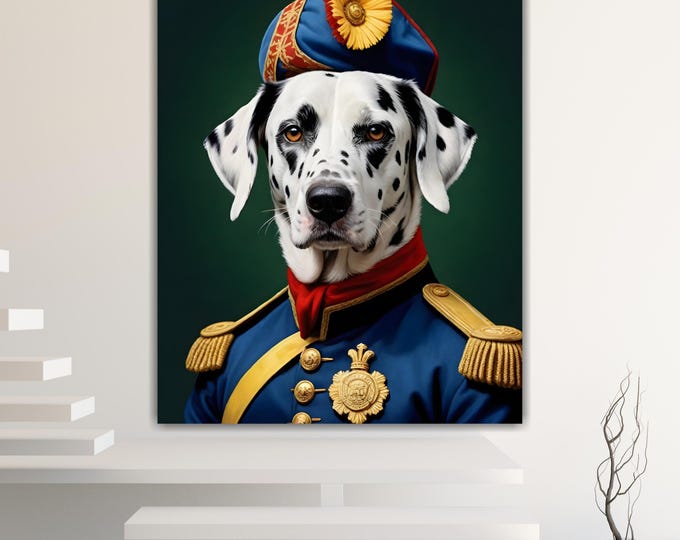 Dalmata Noble Fashion Canvas Print: Pop Art Reproduction, Ready to Hang
