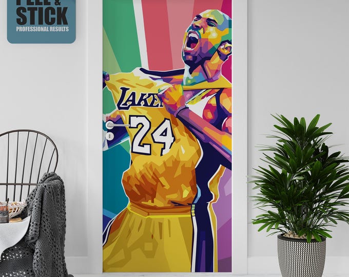 Sticker Decal for Door, Window, Fridge, Briant Pop Reproduction, Peel and Stick PVC