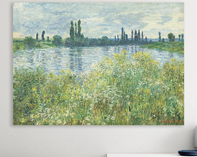 Monet Vetheuil Canvas Print: Art Reproduction, Ready to Hang or Rolled Canvas