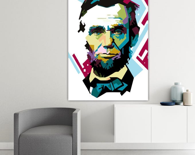 Lincoln Portrait, Canvas Art Print: Reproduction on Canvas Ready to Hang