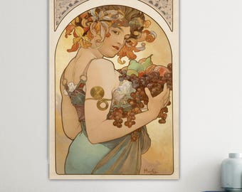 Alfons Mucha Venus Art Canvas Print: Handmade Italian Art Reproduction