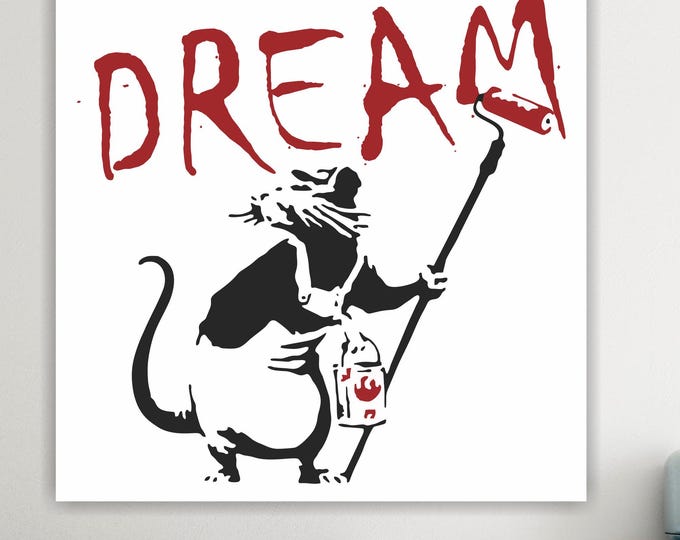 Graffiti Dream Banksy style, Art Reproduction Canvas Print: Pop Art
