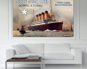 Titanic Movie Poster Canvas Print: Movie Art Reproduction