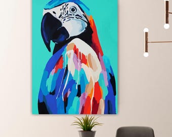 Parrot Pop Art Canvas Print: Reproduction, Ready to Hang
