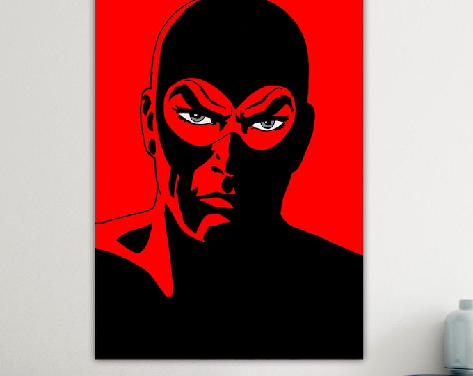 Diabolik Comic Canvas Print: Italian Pop Art Reproduction, Ready to Hang or Rolled Canvas