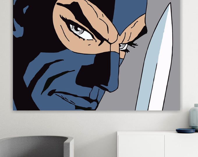 Diabolik Comic Canvas Print: Italian Pop Art Reproduction, Ready to Hang or Rolled Canvas