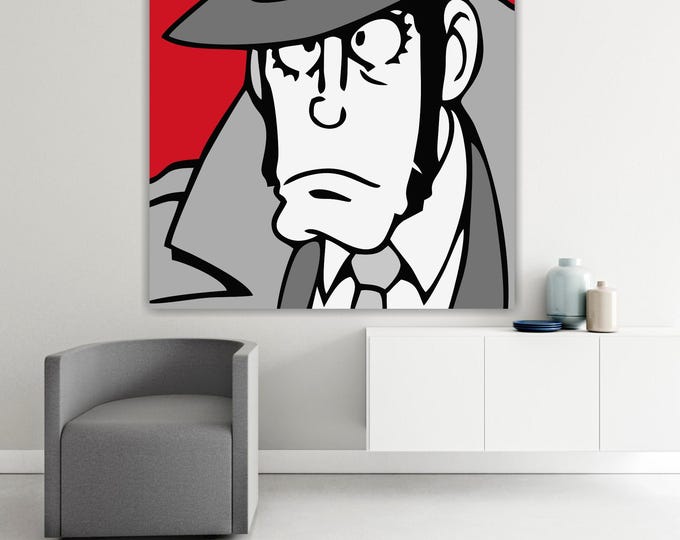 Zenigata Squared, Artistic Reproduction Canvas Print: Handmade Italian Art Ready to Hang