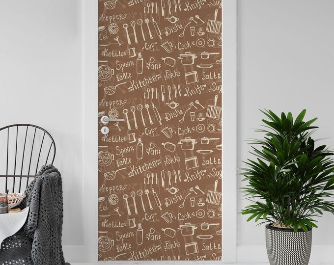 Sticker Decal for Door, Window, Fridge, Kitchen, Peel and Stick PVC