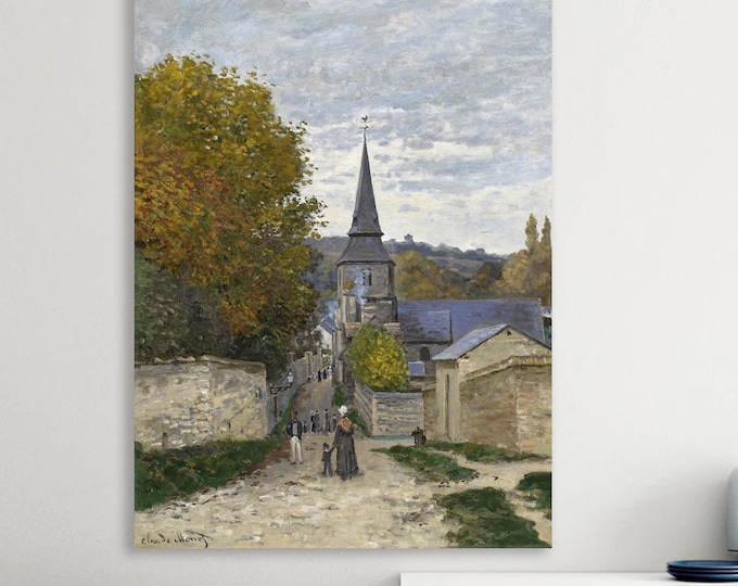 Monet Sainte Andresse Canvas Print: Art Reproduction, Ready to Hang or Rolled Canvas