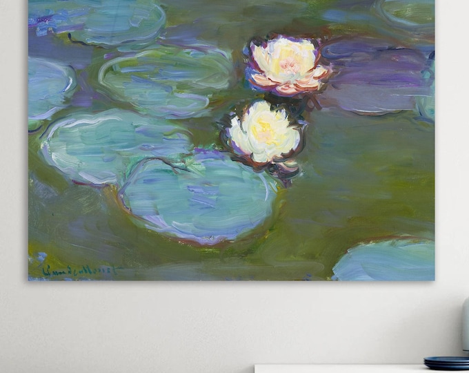 Monet Nympheas Canvas Print: Art Reproduction, Ready to Hang or Rolled Canvas