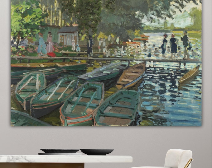 Monet Bathers Canvas Print: Art Reproduction, Ready to Hang or Rolled Canvas