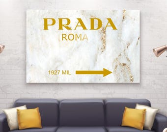 Gossip Girl Art Manifesto Print: Marfa Roma Gold Reproduction on Canvas