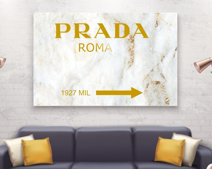 Gossip Girl Art Manifesto Print: Marfa Roma Gold Reproduction on Canvas