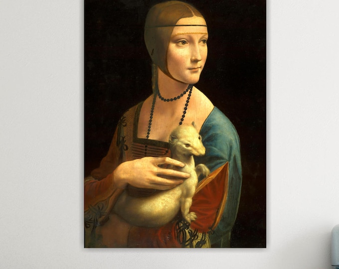 Da Vinci Lady Canvas Print: Art Reproduction, Ready to Hang or Rolled Canvas