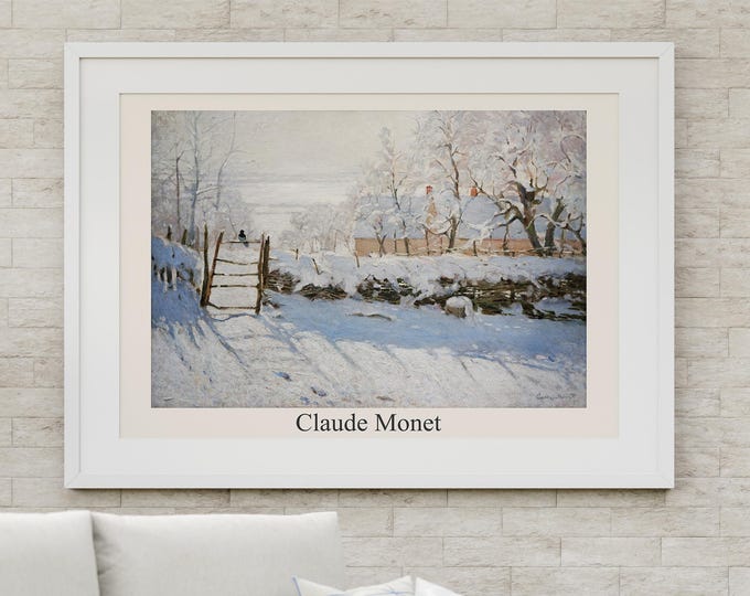 Digital download Claude Monet, The Magpie, Reproduction, Art print for wall decoration. Printable picture.