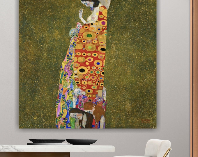 Klimt Hope Art Nouveau Canvas Print: Art Reproduction