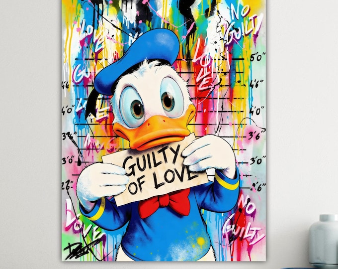 Guilty of Love Duffy, Street Art Canvas Print: Pop Art Reproduction, Ready to Hang